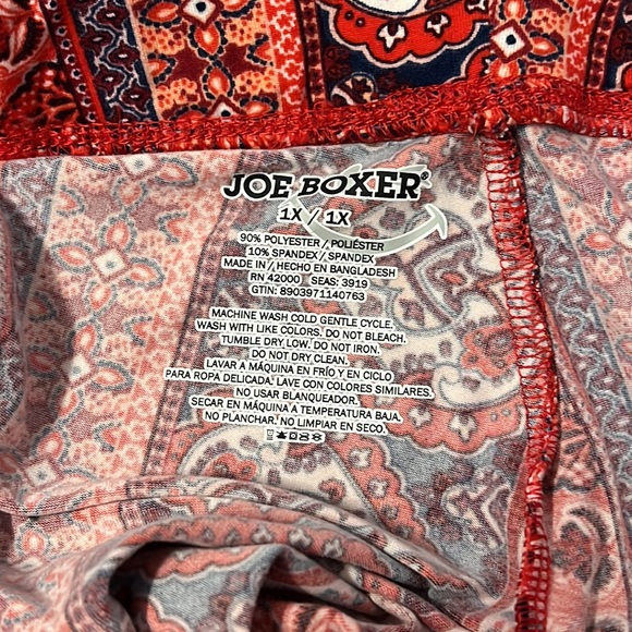 Joe Boxer Red,White, Blue Leggings- Size 1X - Picture 3 of 3